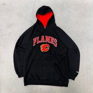 Vintage 90s Reebok Centre Ice Calgary Flames Hoodie (Size M)